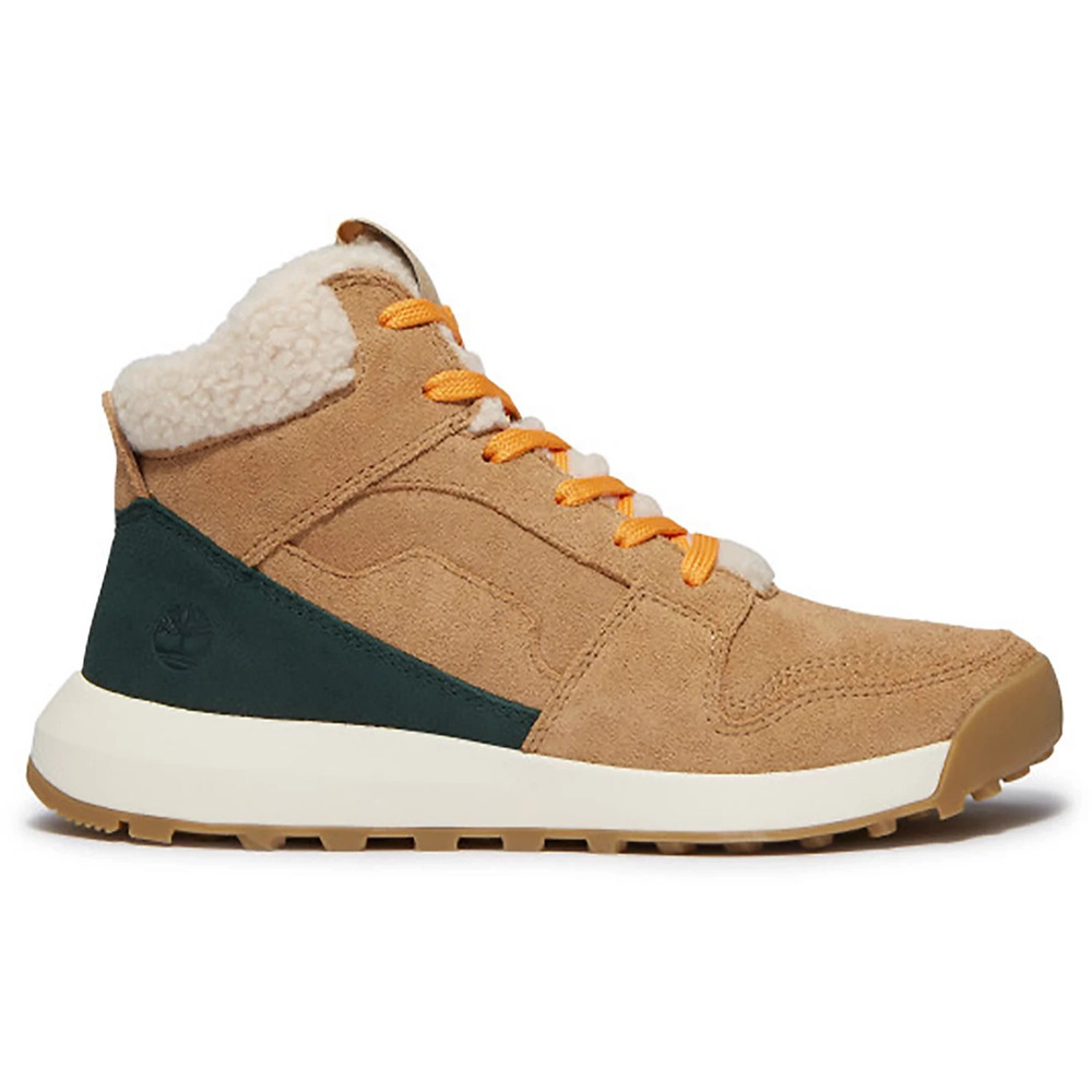 TIMBERLAND WOMEN'S RETRO SWIFT HIGH‎ TOP LACE SNEAKER MEDIUM BEIGE SUEDE Size 8